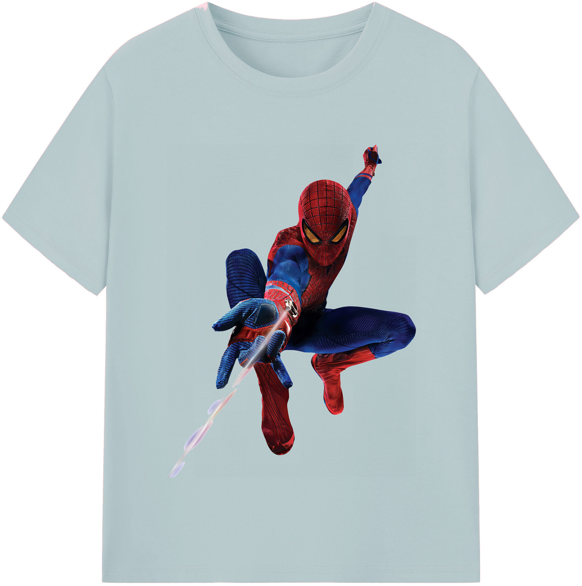 （画像用） Spider Man スパイダーマン 綿100％半袖Tシャツ（フロントプリント）